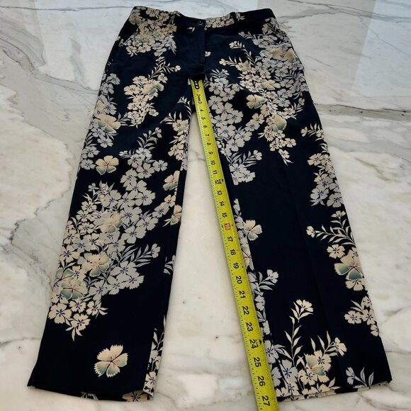 ETRO BLACK FLORAL VISCOSE PANTS SIZE IT 42 / US 8 NWOTS! - Picture 14 of 16